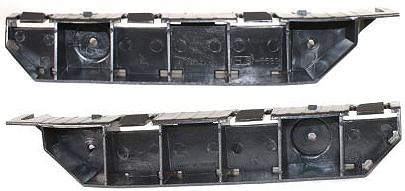Front Bumper Bracket Pair/Set for 2001-2003 Honda Civic Coupe, Right (Passenger) and Left (Driver) Sides, Replacement
