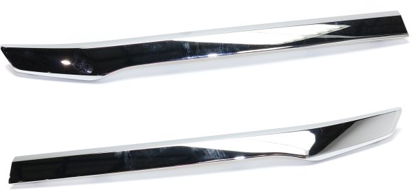 Grille Molding Pair/Set for 2016-2018 Honda Pilot, Right (Passenger) and Left (Driver), Chrome Replacement