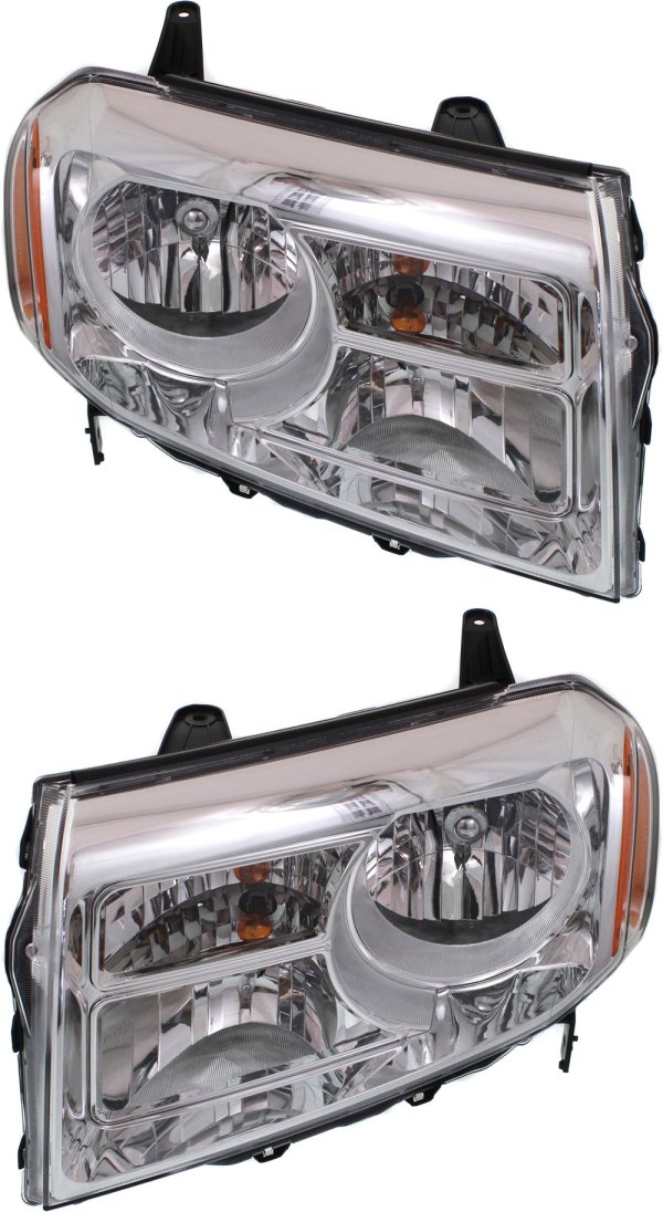 Headlight Assembly for PILOT 2012-2015, Right (Passenger) and Left (Driver), Halogen Pair/Set, Head Light Replacement