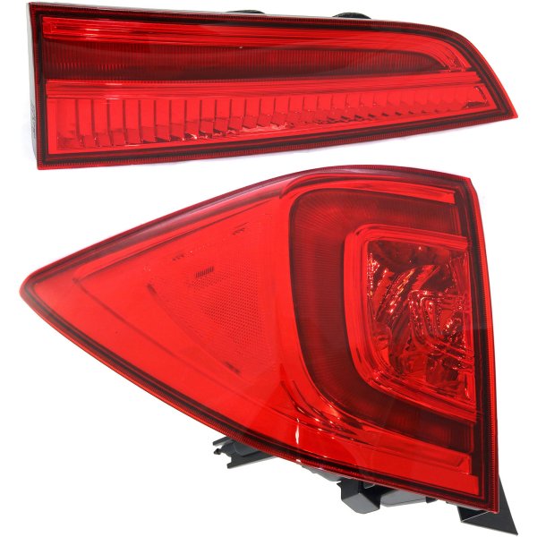 Tail Light Set for Honda Pilot 2016-2018, Left (Driver) Side, Inner and Outer, Halogen, Replacement