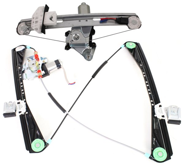 Front and Rear Window Regulator with Motor Set for 2000-2002 Lincoln LS, Right (Passenger) Side Power Replacement