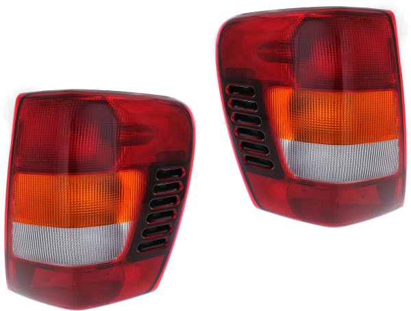 Tail Light Assembly for Jeep Grand Cherokee 2002-2004, Right (Passenger) and Left (Driver), From 11-2001, Replacement Pair/Set