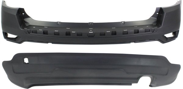 Rear Bumper Cover Set for Jeep Compass 2011-2017, Upper and Lower, Replacement Part