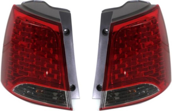 Tail Light Assembly Pair/Set for Kia Sorento 2011-2013, Includes Right (Passenger) and Left (Driver) Outer Halogen Lights, Replacement