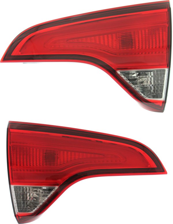 Tail Light Assembly Pair/Set for Kia Sorento 2014-2015, Right (Passenger) and Left (Driver), Inner, Bulb Type, Replacement