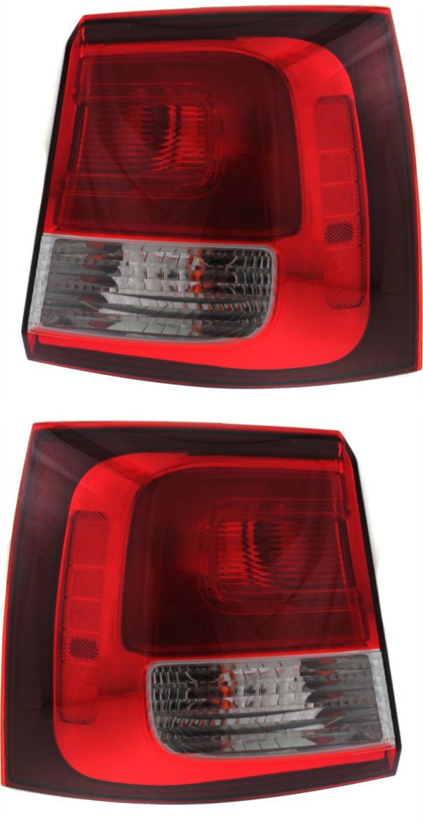 Tail Light Assembly Pair/Set for 2014-2015 Sorento, Right (Passenger) and Left (Driver), Outer Halogen Replacement