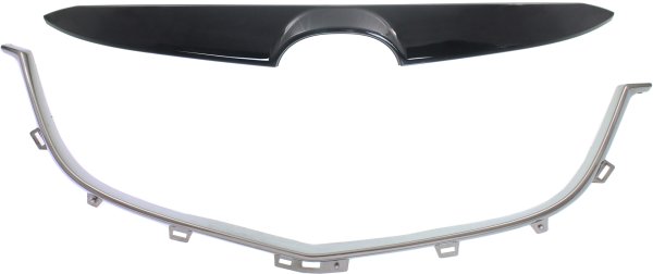Upper and Lower Grille Trim Set for Mazda CX-5 2013-2015, Includes 2 Pieces, replacement