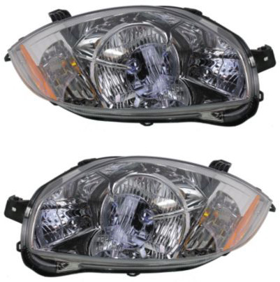 Headlight Assembly for 2007-2012 Mitsubishi Eclipse, Right (Passenger) and Left (Driver), Halogen Replacement Pair/Set