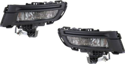 Front Fog Light Assembly for 2009 Mazda 3 Sport Hatchback, 4-Door Sport Type, Halogen, Right (Passenger) and Left (Driver) Sides, Replacement Pair/Set 