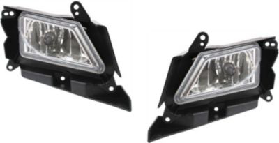 Front Fog Light Assembly for Mazda 3 Sport, 2010-2011, Left (Driver) and Right (Passenger), Halogen, Replacement Pair/Set