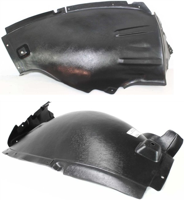 Front Fender Liner Pair/Set for 2006-2011 Mercedes ML-Class, Right (Passenger) and Left (Driver) Front Section Replacement
