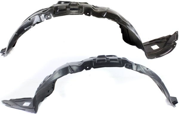 Front Fender Liner Pair/Set for 2010-2011 Mazda 3, Includes Right (Passenger) and Left (Driver) Sides, Replacement