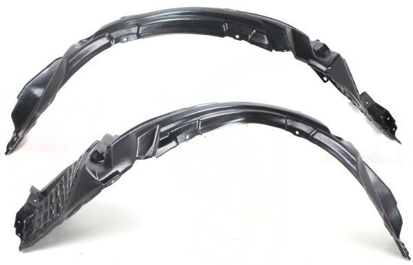 Front Fender Liner Pair/Set for Mitsubishi Lancer 2008-2015, Right (Passenger) and Left (Driver), Evolution Models, Replacement