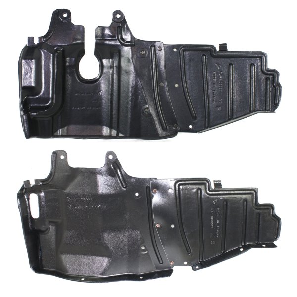 Engine Splash Shield Pair/Set for Mitsubishi Lancer 2002-2007, Right (Passenger) and Left (Driver) Under Cover Replacement