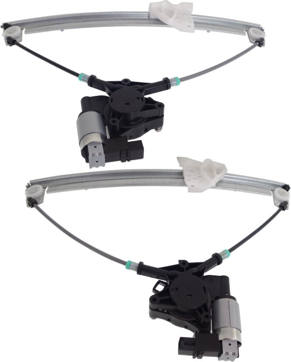 Front Window Regulator Pair/Set for Mazda Mazda 6 2003-2008, Right (Passenger) and Left (Driver), Power, with Motor, Replacement