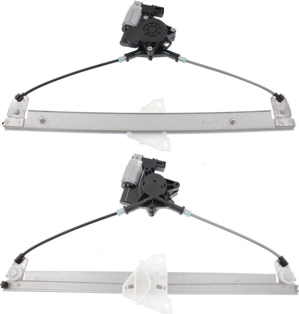Front Window Regulator Pair/Set for Mazda CX-7 2007-2012, Right (Passenger) and Left (Driver), Power, with Motor, Replacement
