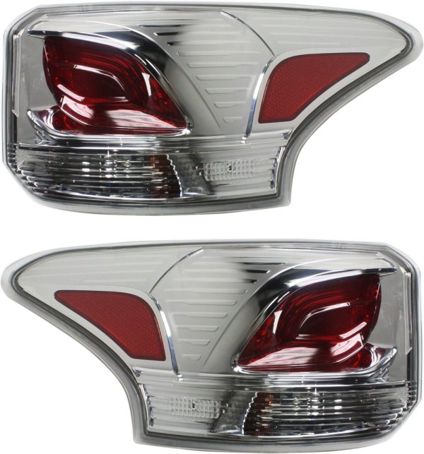 Tail Light Pair/Set for Mitsubishi Outlander 2014-2015, Right (Passenger) and Left (Driver) Side Replacement