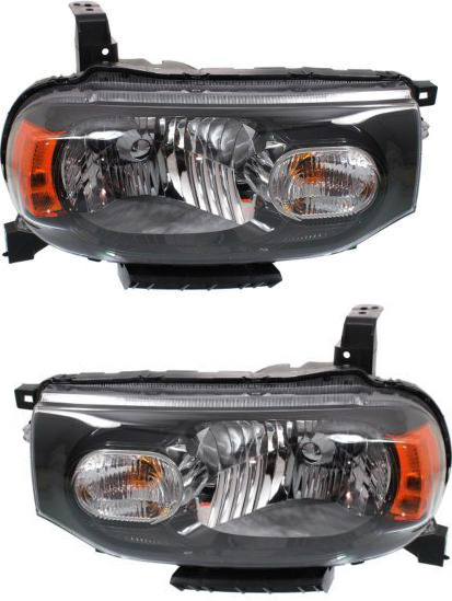 Headlight Assembly for Nissan Cube 2009-2014, Right (Passenger) and Left (Driver), Halogen Replacement Pair/Set