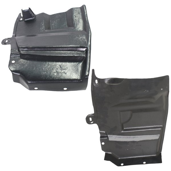 Engine Splash Shield Pair/Set for 2007-2013 Nissan Altima Coupe/Sedan, Right (Passenger) & Left (Driver) Under Cover, Replacement