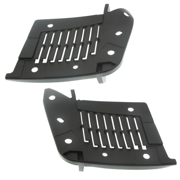 Engine Splash Shield Pair/Set for Nissan Rogue 2011-2013 / Rogue Select 2014-2015, Right (Passenger) and Left (Driver), Bumper, Plastic, Excludes Krom Models, Replacement