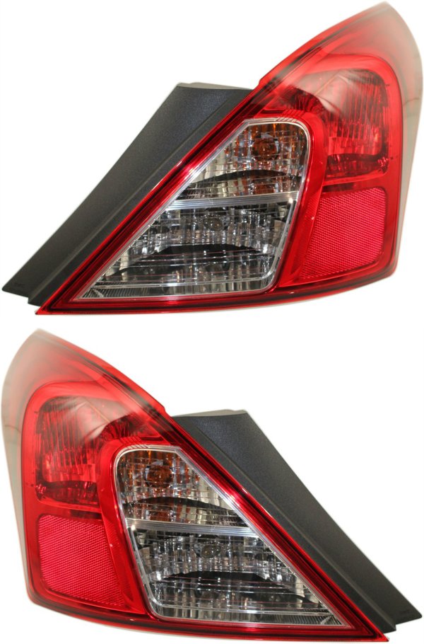 Tail Light Assembly Pair/Set for Nissan Versa 2012-2019, Outer, Right (Passenger) and Left (Driver), Replacement