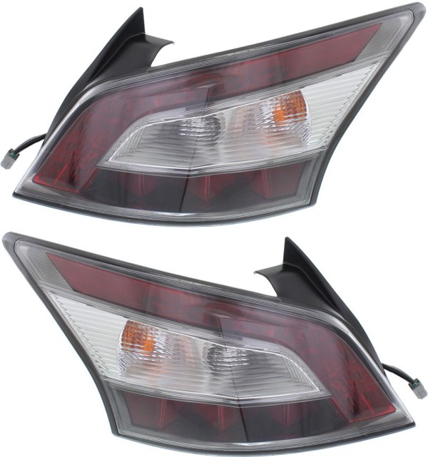Tail Light Assembly for Nissan Maxima 2012-2014, Halogen, Right (Passenger) and Left (Driver), Replacement Pair/Set