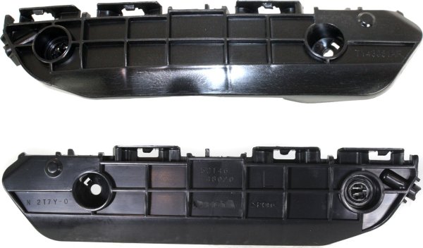Front Bumper Bracket Pair/Set for 2008-2010 Toyota Highlander, Right (Passenger) and Left (Driver) Side Replacement