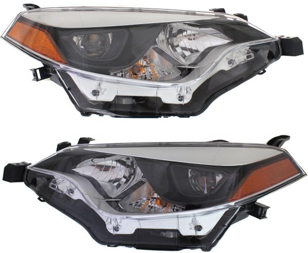 LED Headlight Assembly Pair/Set for Toyota Corolla 2014-2016, Includes Right (Passenger) and Left (Driver) Replacement Lights