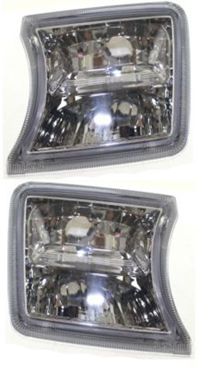 Signal Light Pair/Set for 2010-2011 Toyota Prius, Includes Right (Passenger) and Left (Driver) Lights, Clear Lens and Housing, Replacement