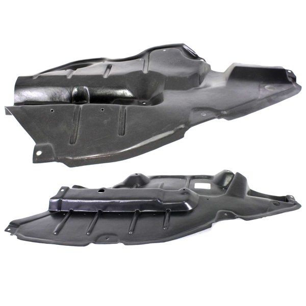Engine Splash Shield Pair/Set for Toyota Venza 2009-2016, Includes Right (Passenger) and Left (Driver) Shields, Replacement