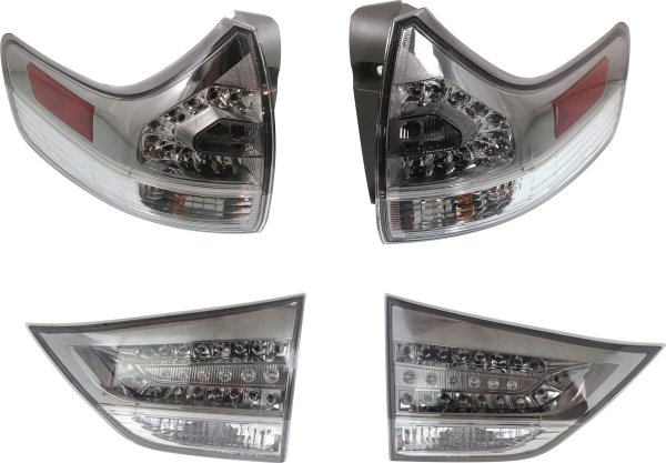 Tail Light Assembly for Toyota Sienna 2011-2020, Right (Passenger) & Left (Driver), Inner & Outer, SE Model Replacement