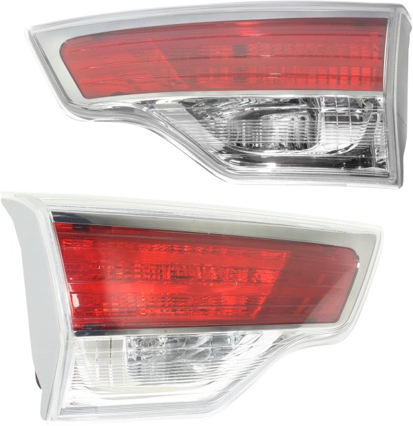 Tail Light Assembly Pair/Set for Toyota Highlander 2014-2017, Inner, Right (Passenger) and Left (Driver), Replacement