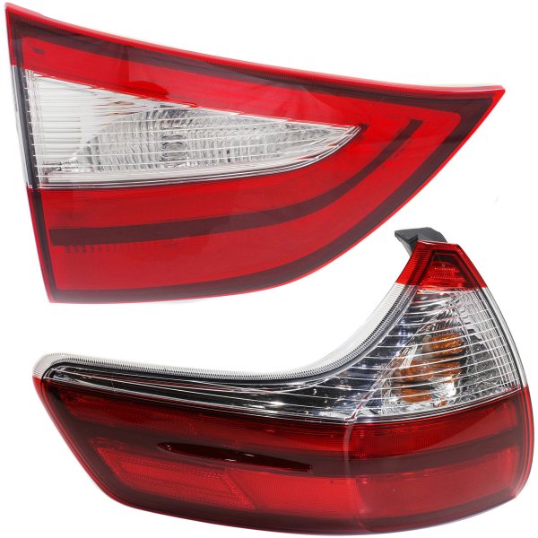 Tail Light Set for 2015-2019 Toyota Sienna, Left (Driver) Inner and Outer Replacement