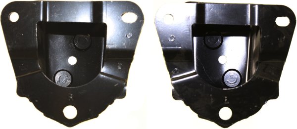 Pair/Set - Rear Bumper Bracket for Toyota Prius 2010-2015 Right (Passenger) and Left (Driver), 2-Piece Set, Steel Reinforcement, Replacement