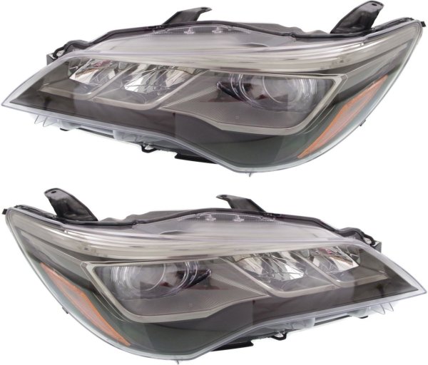 Headlight Pair/Set for 2015-2017 Toyota Camry, Right (Passenger) and Left (Driver) Replacement