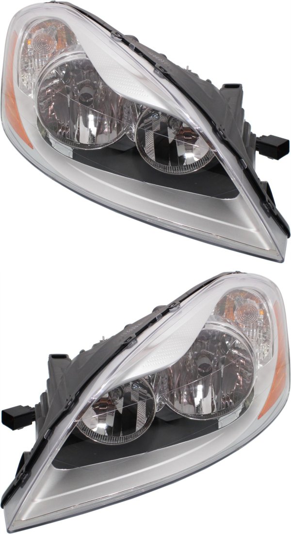 Headlight Assembly for Volvo XC60 2010-2013, Halogen, Right (Passenger) and Left (Driver) Replacement Pair/Set