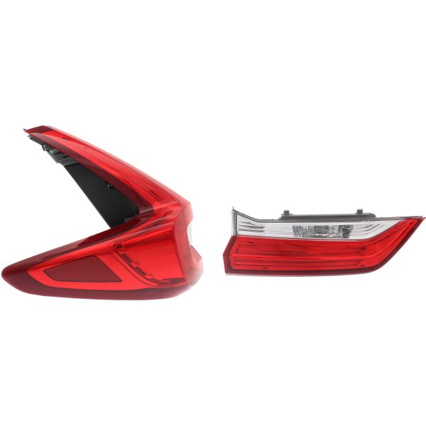 Tail Light Set for Honda CR-V 2017-2019, Inner and Outer, Left (Driver) Side Replacement