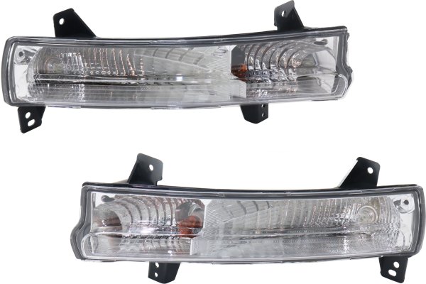 Pair/Set - Park Light Assembly for Jeep Compass 2017-2021, Right (Passenger) and Left (Driver), Replacement