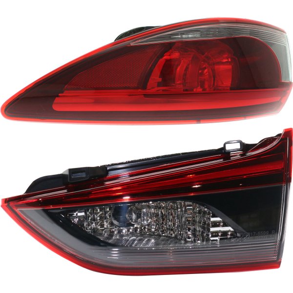 LED Tail Light Assembly Set for 2016-2017 Mazda Mazda 6, Right (Passenger), Inner and Outer, Replacement