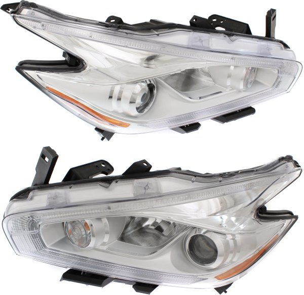 Headlight Assembly for Nissan Murano 2017-2017, Right (Passenger) and Left (Driver), Halogen Replacement Pair/Set