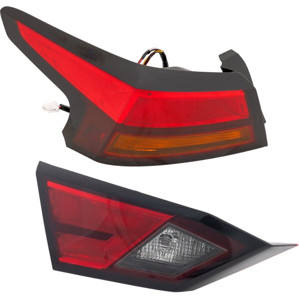 Tail Light Set for 2019-2023 Nissan Altima, Inner and Outer Left (Driver) Side Replacement
