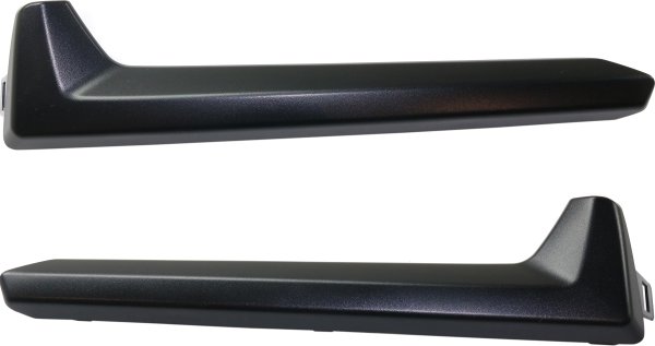 Front Bumper Molding Pair/Set for Subaru Forester (2017-2018), Textured, Right (Passenger) and Left (Driver), 2.5L Engine, Replacement