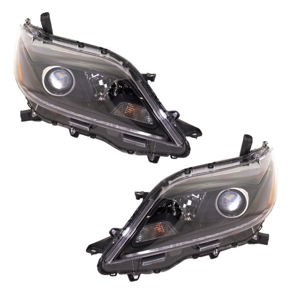 Pair/Set - Headlight Assembly for 2020 Toyota Sienna SE Model, Halogen, Right (Passenger) and Left (Driver), Replacement