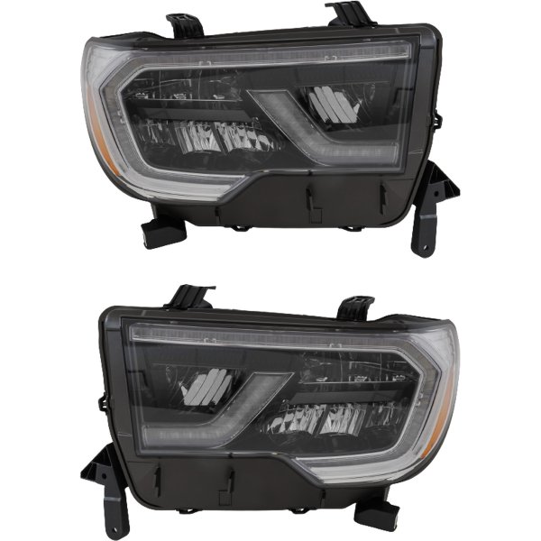 Headlight Pair/Set for Toyota Sequoia 2018-2022, Right (Passenger) and Left (Driver) Replacement