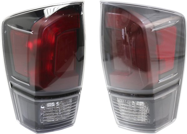 Tail Light Assembly for Tacoma 2017-2019, Right (Passenger) and Left (Driver), Black Interior, Replacement Pair/Set