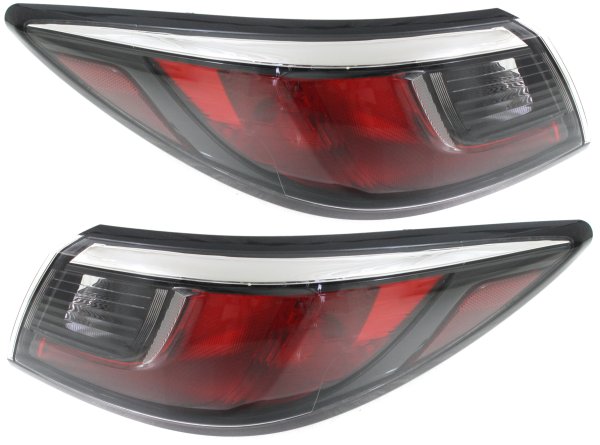 Outer Halogen Tail Light Assembly Pair/Set for Toyota Yaris 2016-2020, Includes Right (Passenger) and Left (Driver) Sides, Replacement