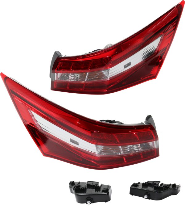 Tail Light Assembly for Toyota Avalon 2016-2018, Outer, Right (Passenger) and Left (Driver), Halogen, Replacement Pair/Set
