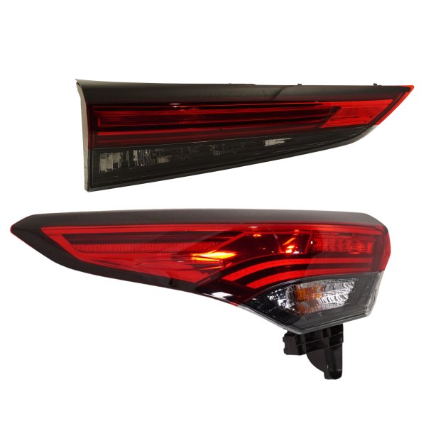 LED Tail Light Set for Toyota Highlander 2020-2023, Inner and Outer, Left (Driver) Side Replacement