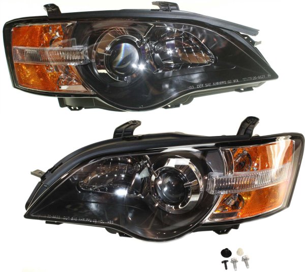 Headlight Assembly for Subaru Legacy 2005, Halogen, Includes Right (Passenger) and Left (Driver) Side, Replacement Pair/Set