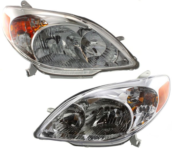 Headlight Assembly for Toyota Matrix 2003-2008, Halogen, Right (Passenger) and Left (Driver), Replacement Pair/Set